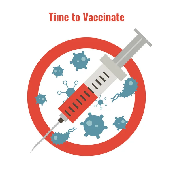 Concetto di vaccinazione poster — Vettoriale Stock