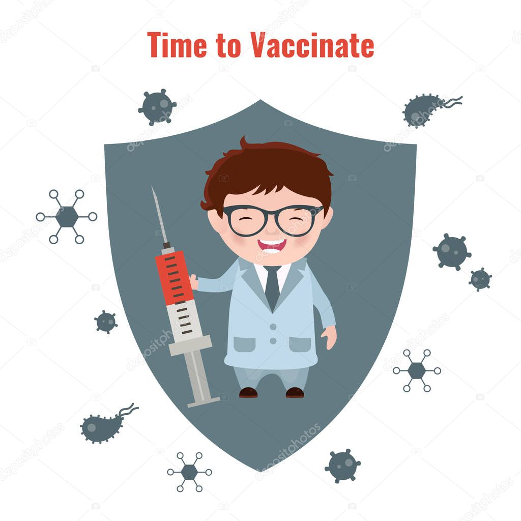 Vaccination concept poster