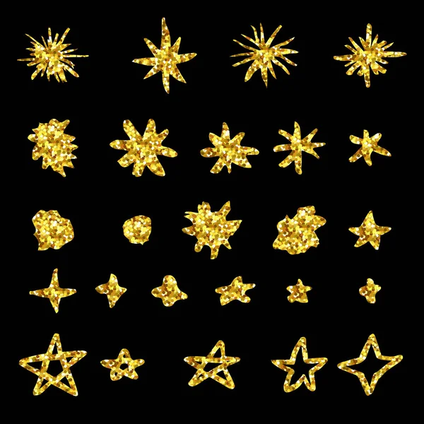 Estrellas de brillo de oro — Archivo Imágenes Vectoriales