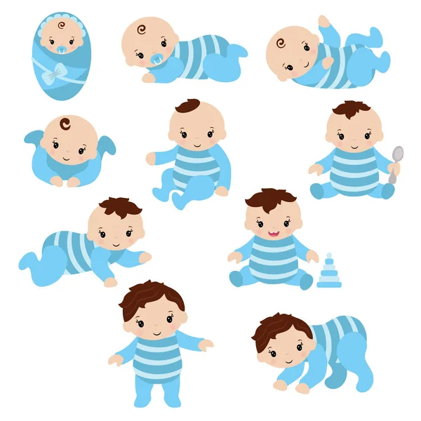 Set di simpatici neonati — Vettoriale Stock