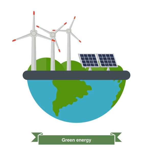 Concept van de alternatieve energiebronnen — Stockvector