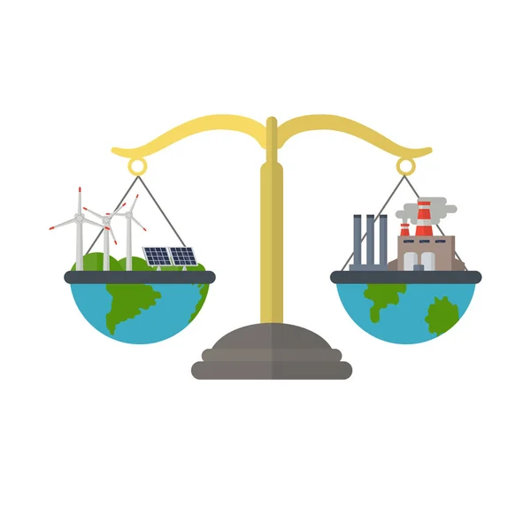 Concepto de fuentes de energía alternativas — Archivo Imágenes Vectoriales