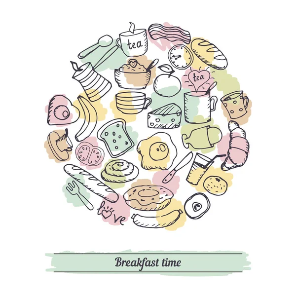 Desayuno vector fondo — Archivo Imágenes Vectoriales