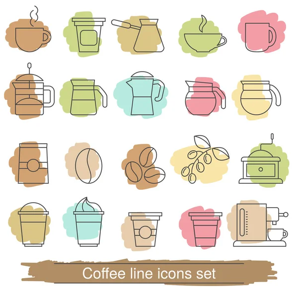 Set de iconos de café — Archivo Imágenes Vectoriales