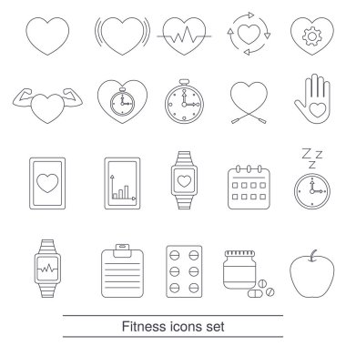 Fitness Icons set