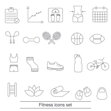 Fitness Icons set