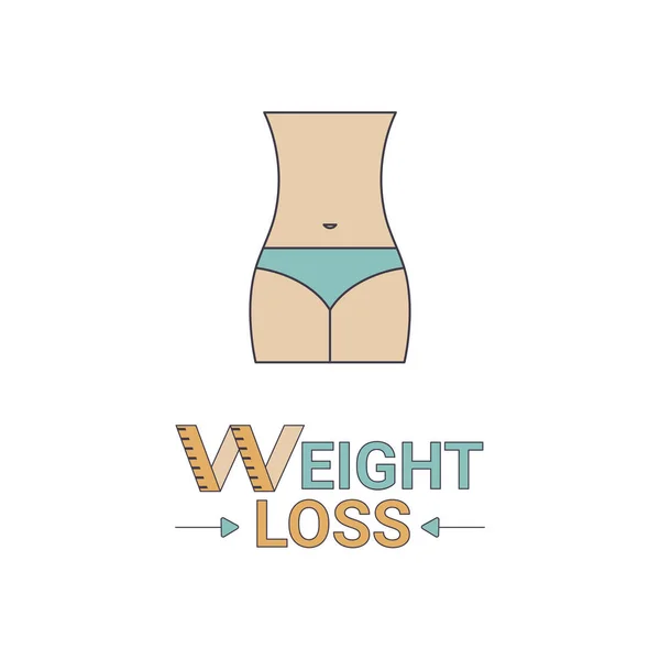 Symbol für Gewichtsverlust. — Stockvektor