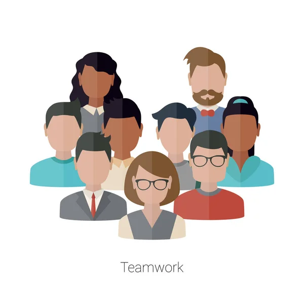 Teamwork concept with people — Stock Vector