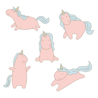 Tek boynuzlu at seti.