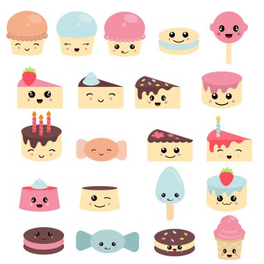 Sevimli tatlı ve şeker