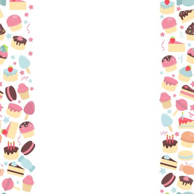 Tatlı kek ile sorunsuz arka plan.