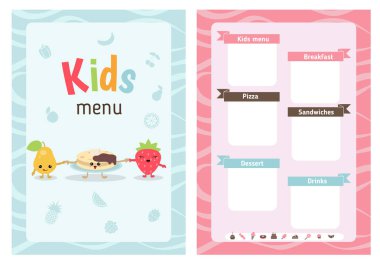 Kids menü tasarımı