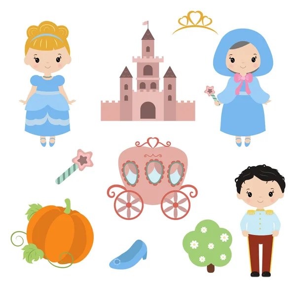 Leuke mooie prinses — Stockvector