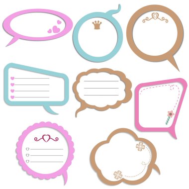 Renkli konuşma baloncukları dizisi.