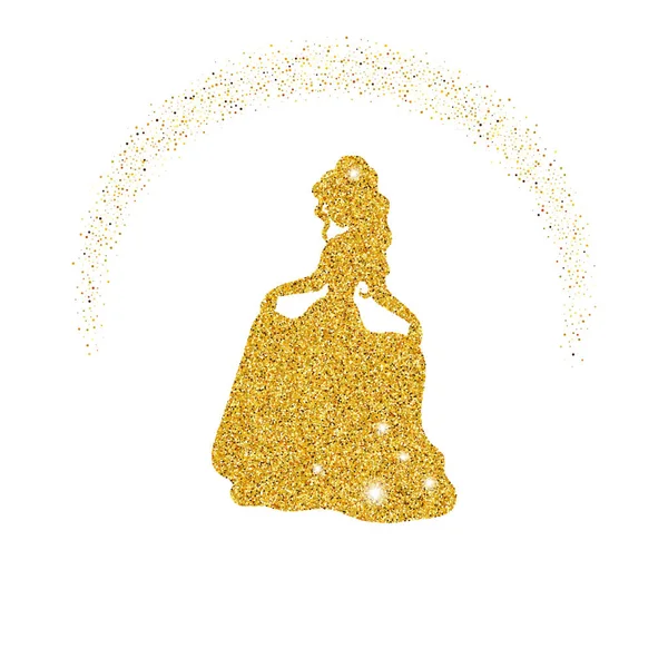 Princesse avec des paillettes de poussière . — Image vectorielle