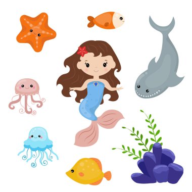Sevimli kız deniz kızı