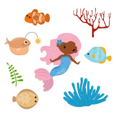 Sevimli kız deniz kızı