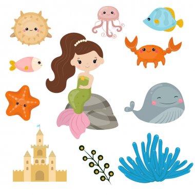 Sevimli kız deniz kızı