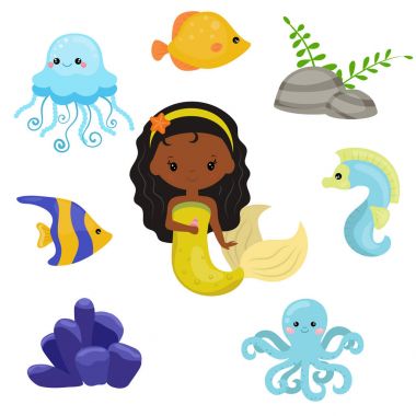 Sevimli kız deniz kızı