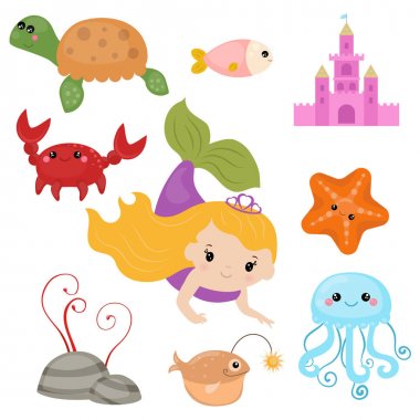 Sevimli kız deniz kızı