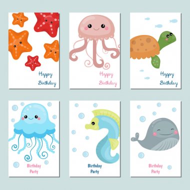 Şirin doğum günü kartları koleksiyonu.