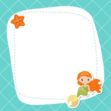 Tebrik kartı withcute kız deniz kızı.