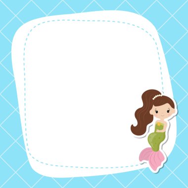 Tebrik kartı withcute kız deniz kızı.