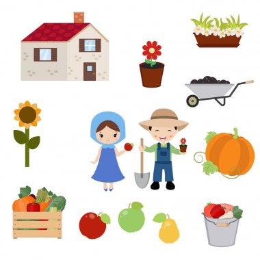 Ağaçlar ve Bahçe simgeler kümesi