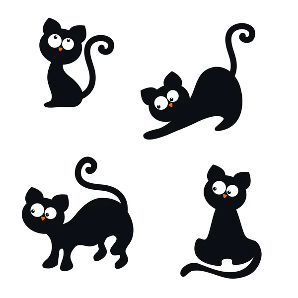 Ensemble de chats mignons — Image vectorielle
