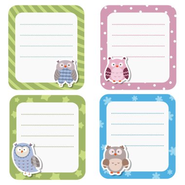 Şirin kartları veya baykuş ile sopa.