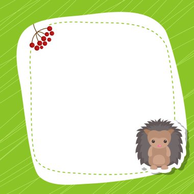 Sevimli kirpi ile tebrik kartı.