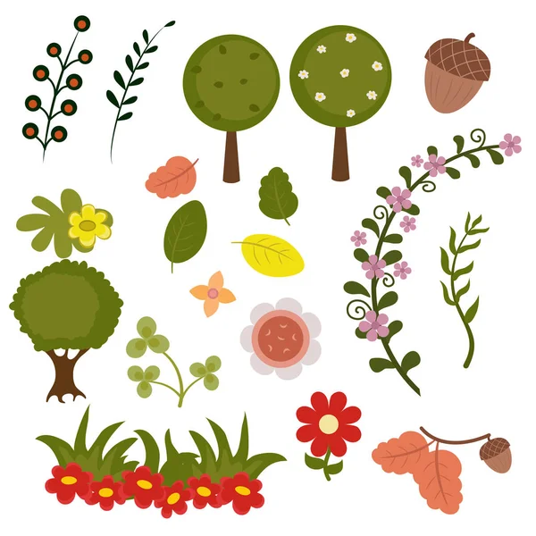 Conjunto de animales forestales . — Vector de stock