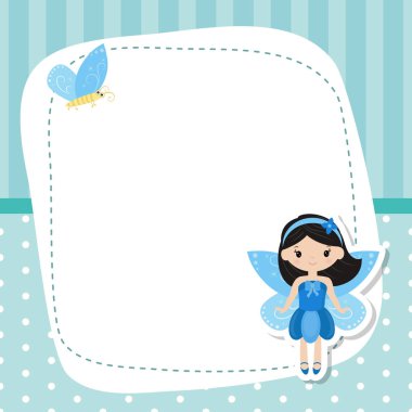 Sevimli peri ile tebrik kartı.