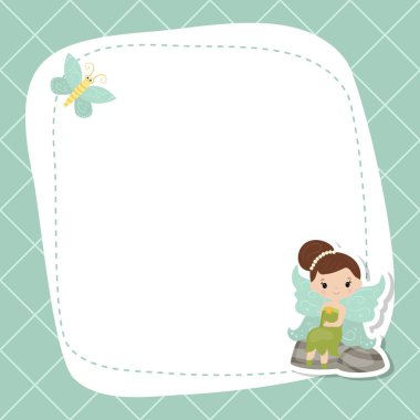 Sevimli peri ile tebrik kartı.