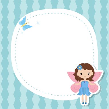 Sevimli peri ile tebrik kartı.