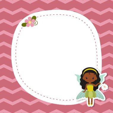 Sevimli peri ile tebrik kartı.