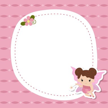 Sevimli peri ile tebrik kartı.