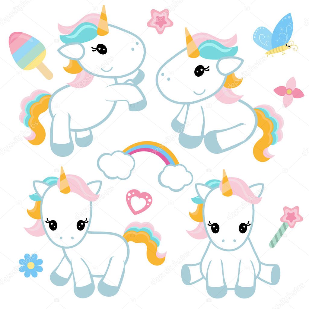 Set of unicorn