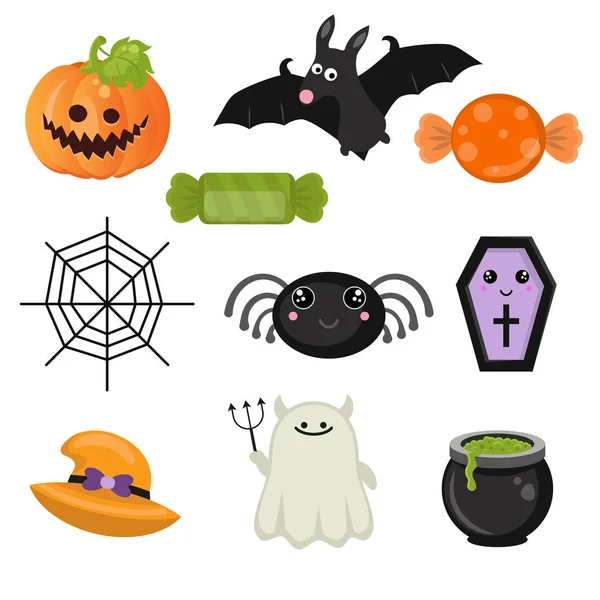 Collection de symboles Halloween — Image vectorielle