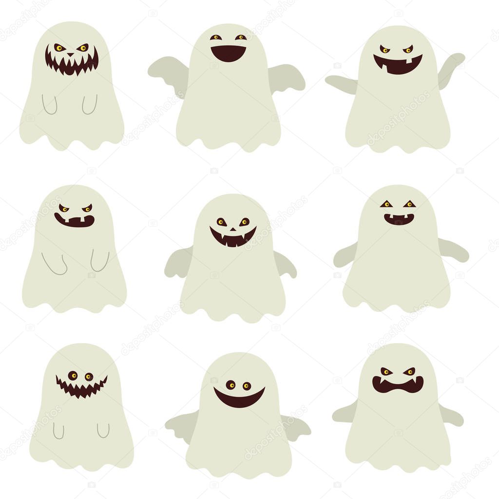 Cute ghost character illustration.