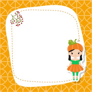 Hoş bir kızla tebrik kartı. .