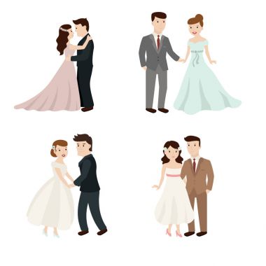 Düğün çift gelin ve damat