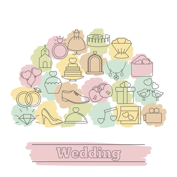 Matrimonio sfondo vettoriale — Vettoriale Stock
