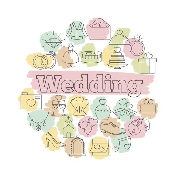 Hochzeitsvektor Hintergrund — Stockvektor