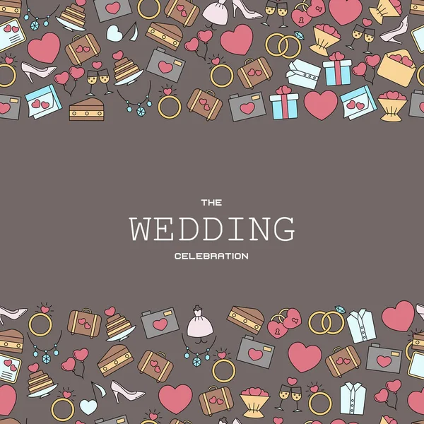 Wedding vector background — Stock Vector