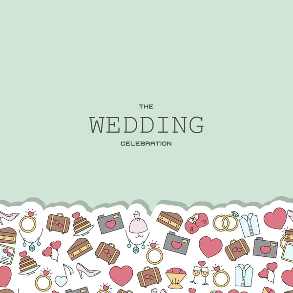 Wedding vector background — Stock Vector