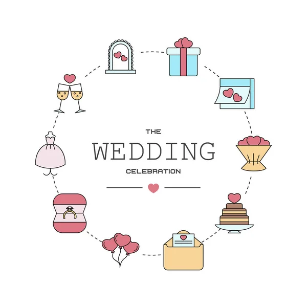 Wedding vector background — Stock Vector