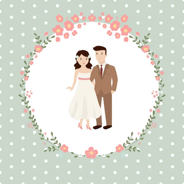 Супруги жених и невеста — стоковый вектор