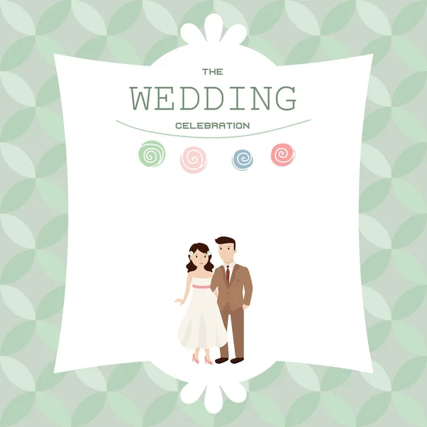 Wedding couple bride and groom — Stock Vector