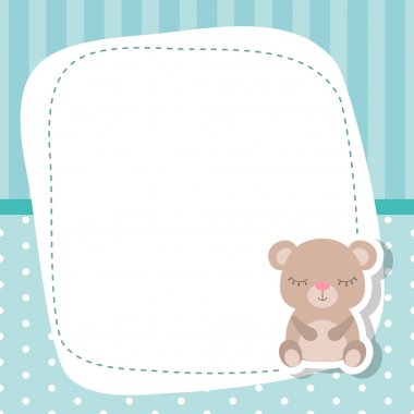 Sevimli ayı ile tebrik kartı.